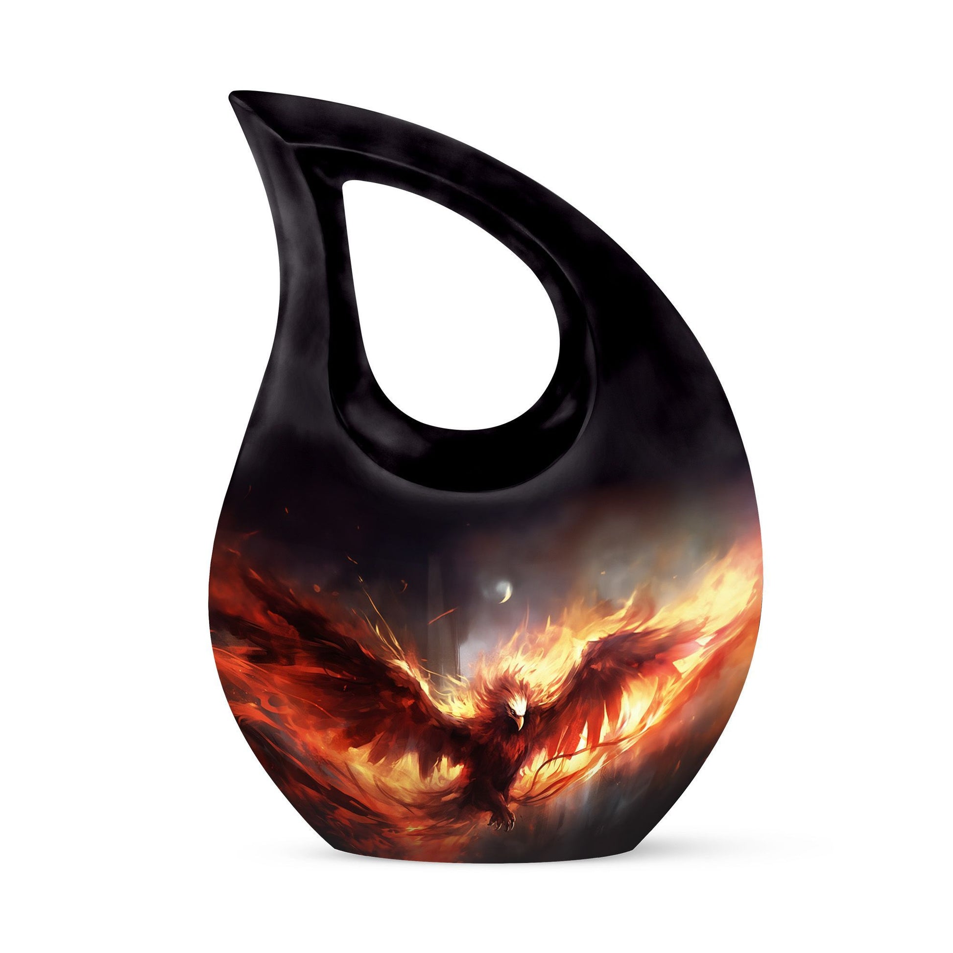 10 Inch Phoenix Themed Double Cremation Urn