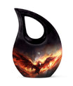 10 Inch Phoenix Themed Double Cremation Urn