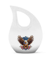 10 Inch Eagle Themed Cross Drop Bird Urn, 