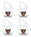 10 Inch Eagle Themed Cross Drop Bird Urn, 