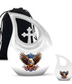 10 Inch Eagle Themed Cross Drop Bird Urn, 