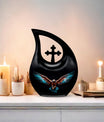 10-inch Eagle Urn with Cross Drop design, 