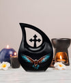 10-inch Eagle Urn with Cross Drop design, 