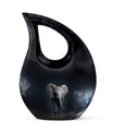 10 inch Elephant Urn with Cross Drop design for ashes,