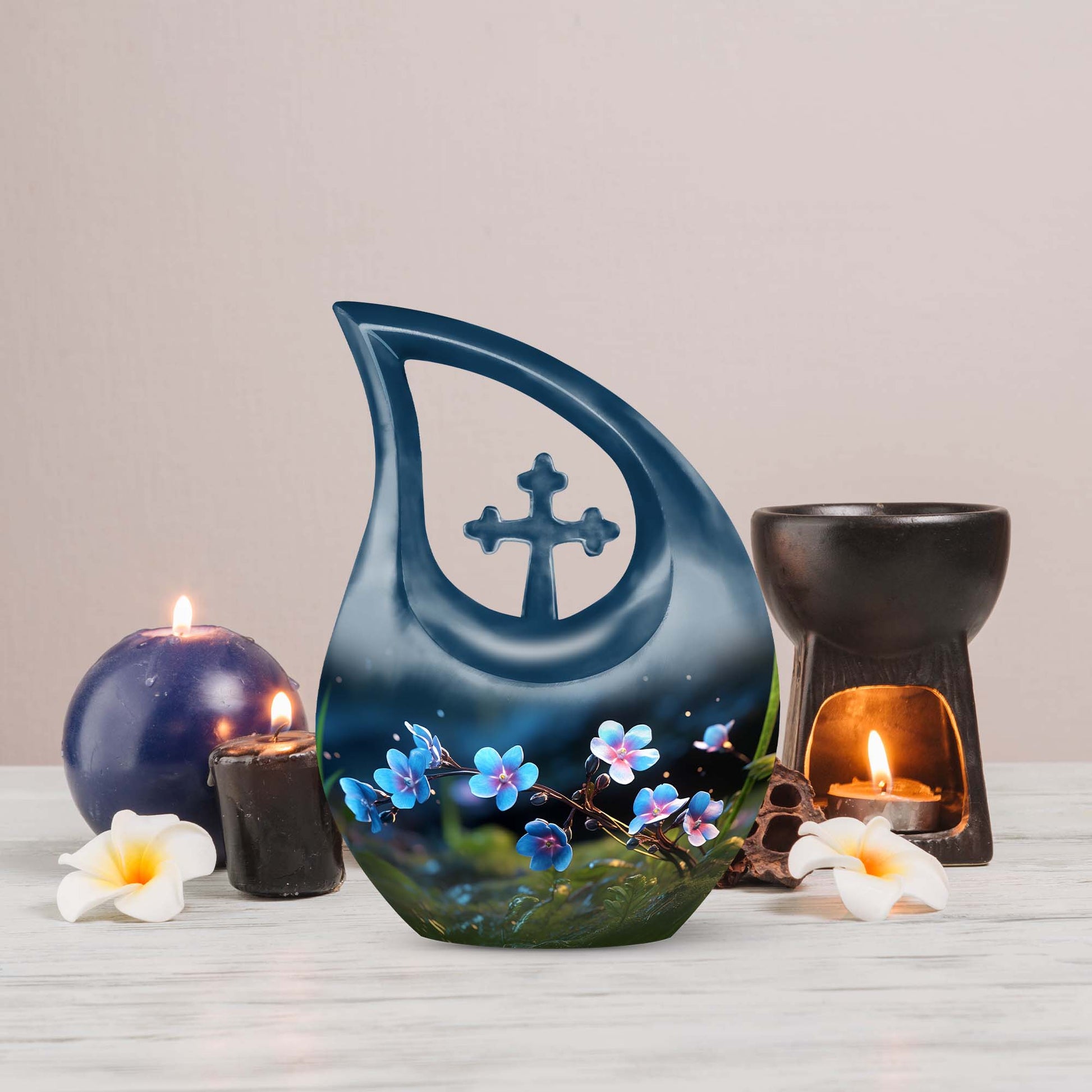 10-inch Flower Urn, Cross Drop Design, 