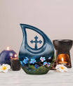 10-inch Flower Urn, Cross Drop Design, 