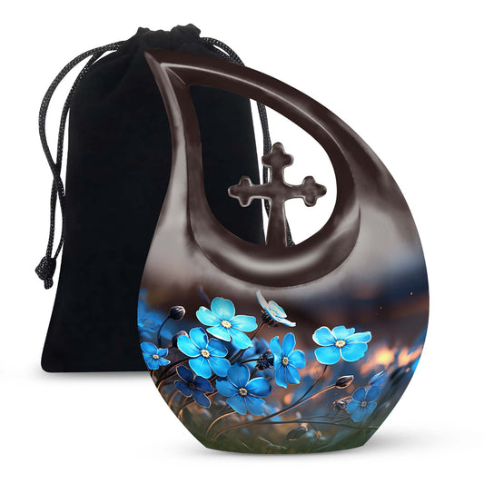 10 inch Flower Urn with Cross Drop design, idea