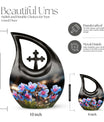 10-inch Aluminium Flower Urn with Cross Drop design