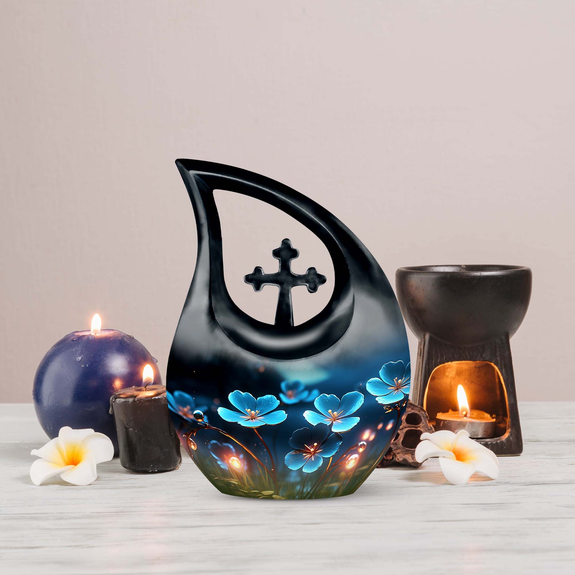 10-inch Flower Urn in Cross Drop design, affordable 