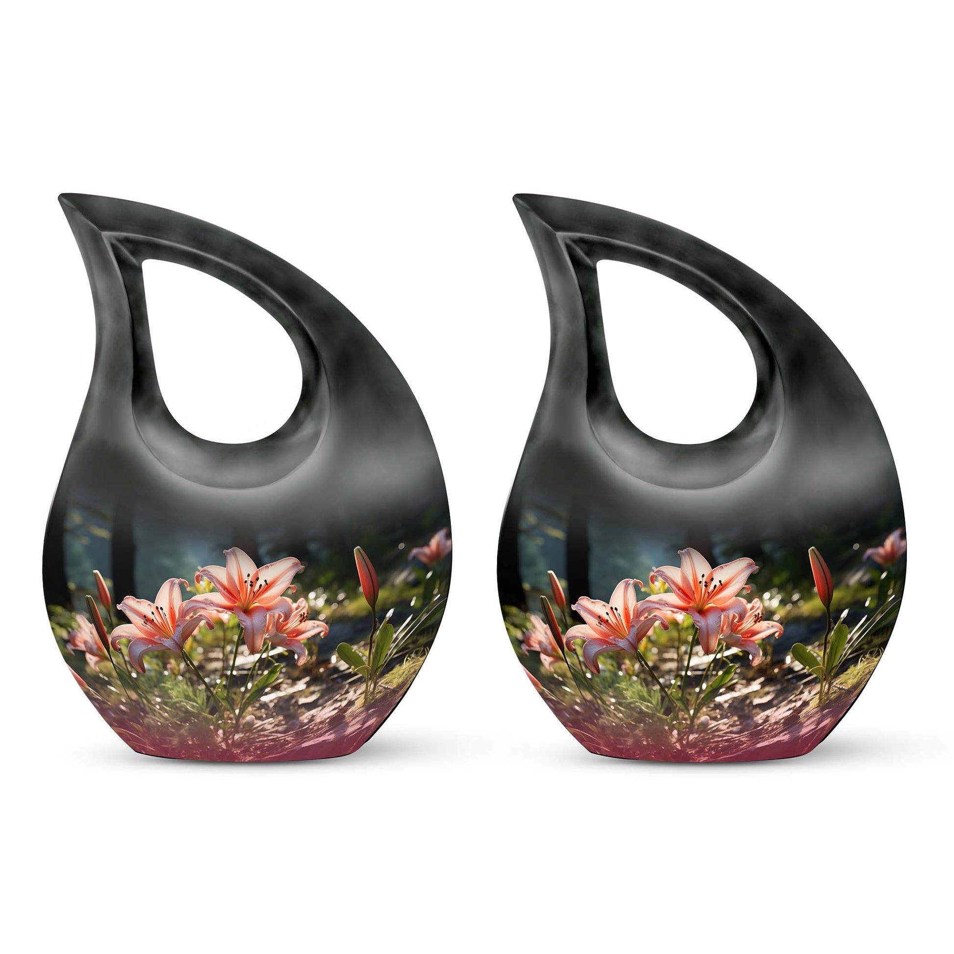 Medium-sized Lilly Flower Urn with Cross Drop design,