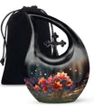 10 Inch Lilly Flower Urn with Cross Drop design, 