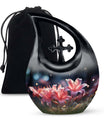 10 inch Lilly Flower Urn with Cross Drop design,