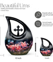 10 inch Lilly Flower Urn with Cross Drop design,