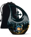 10 Inch Aluminium Lilly Flower Urn with Cross Drop 