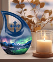 Aurora Urn in Cross Drop Design, Memorial