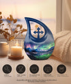 Aurora Urn in Cross Drop Design, Memorial