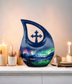 Aurora Urn in Cross Drop Design, Memorial