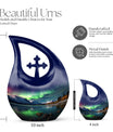 Aurora Urn Cross Drop design, 