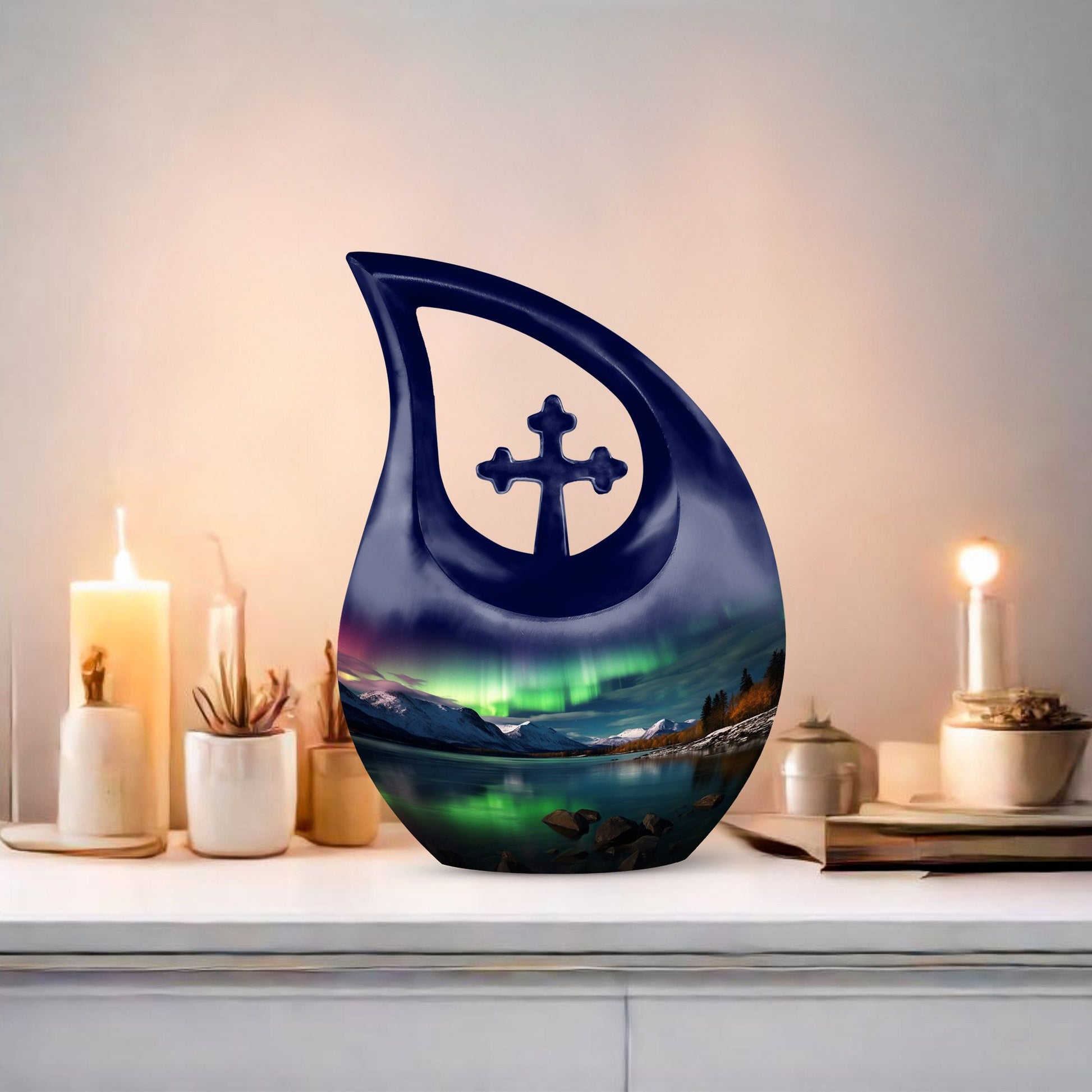 Aurora Urn Cross Drop design, 