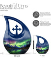 A 10-inch Aurora Urn in Cross-Drop design, 