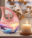 10 inch Wilderness Urn with Cross Drop design, 