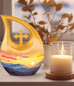 10-inch wilderness urn with cross drop 