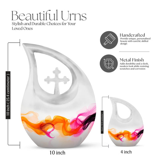 Abstract 10-inch Cremation Urn