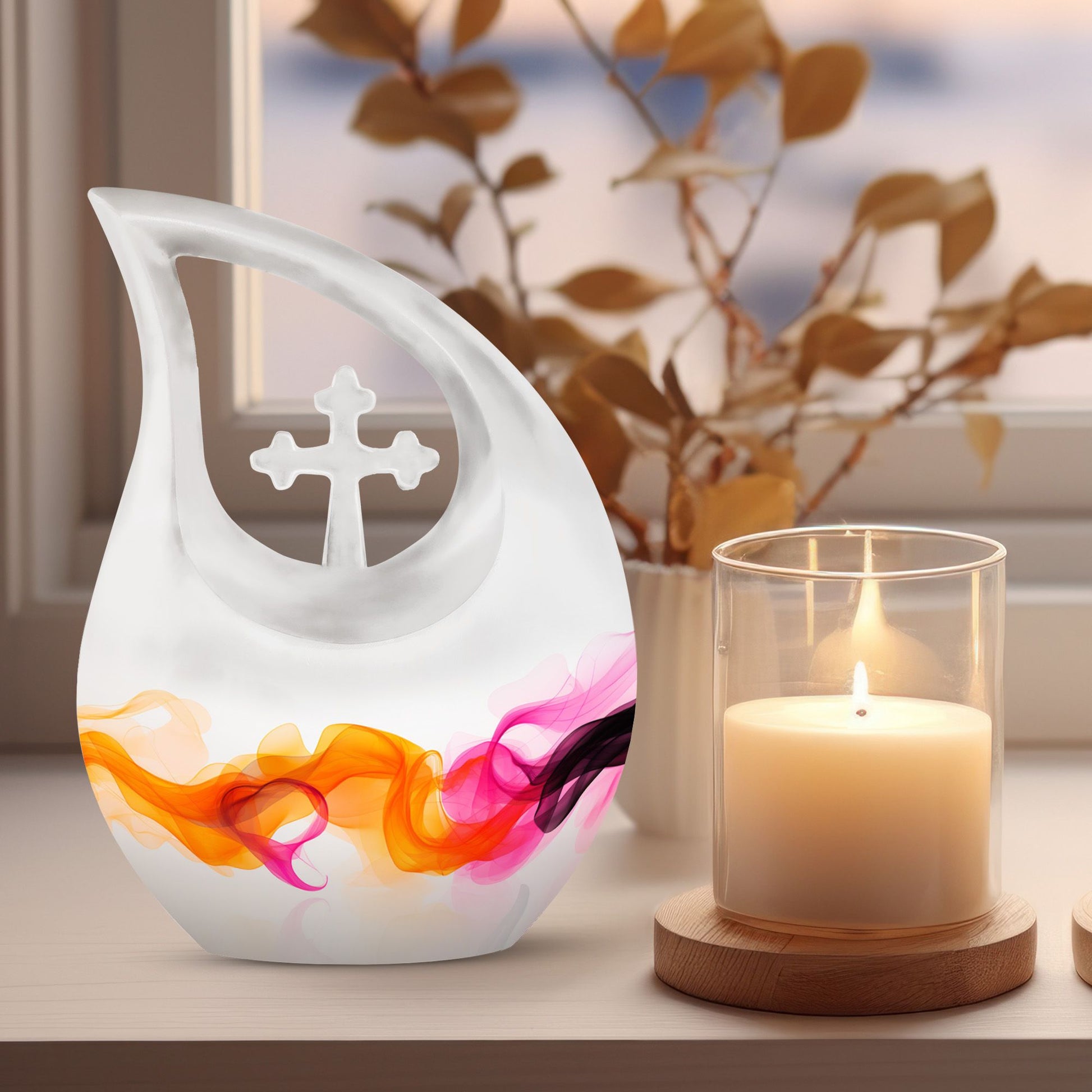 Abstract 10-inch Cremation Urn