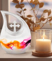 Abstract 10-inch Cremation Urn