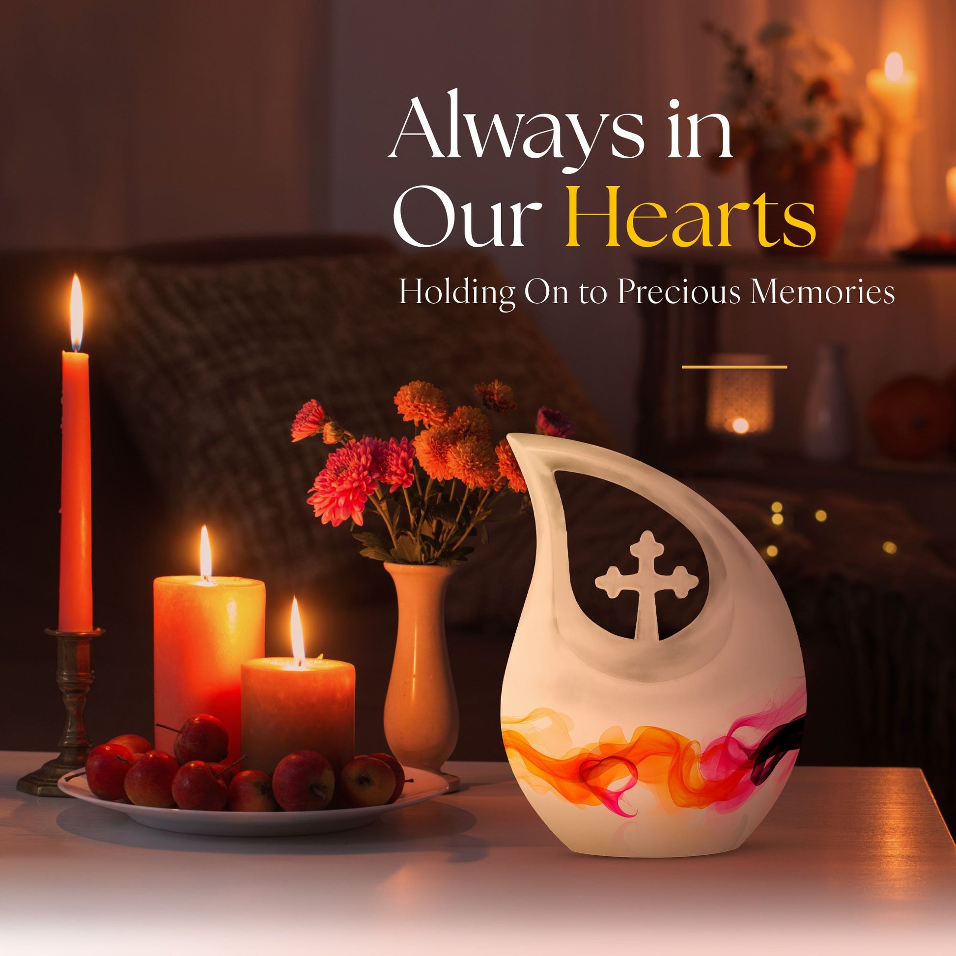 Abstract 10-inch Cremation Urn