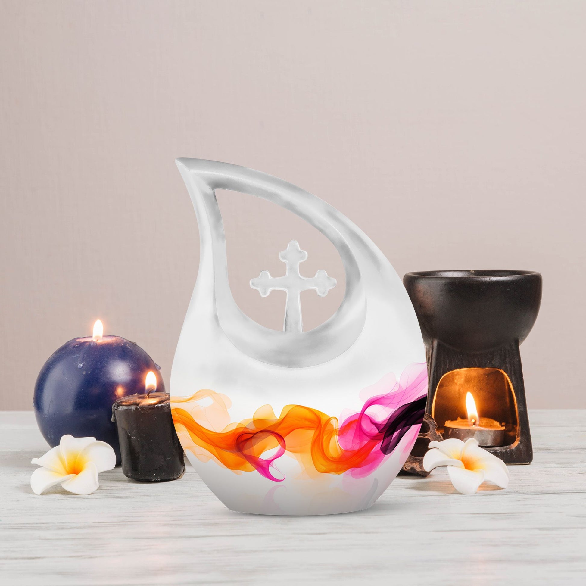 Abstract 10-inch Cremation Urn