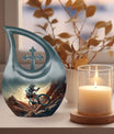 Mountain Trail Biker Cross Drop Memorial urn 