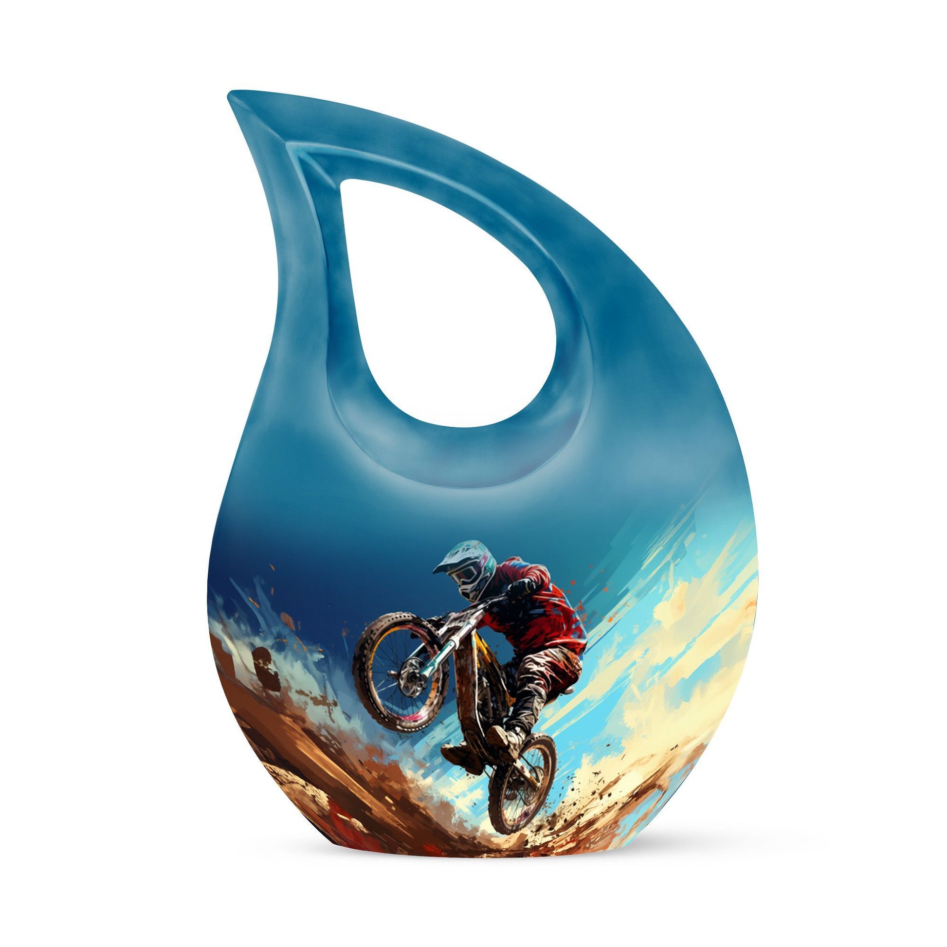 10 Inch Desert Bike Leap Urn 