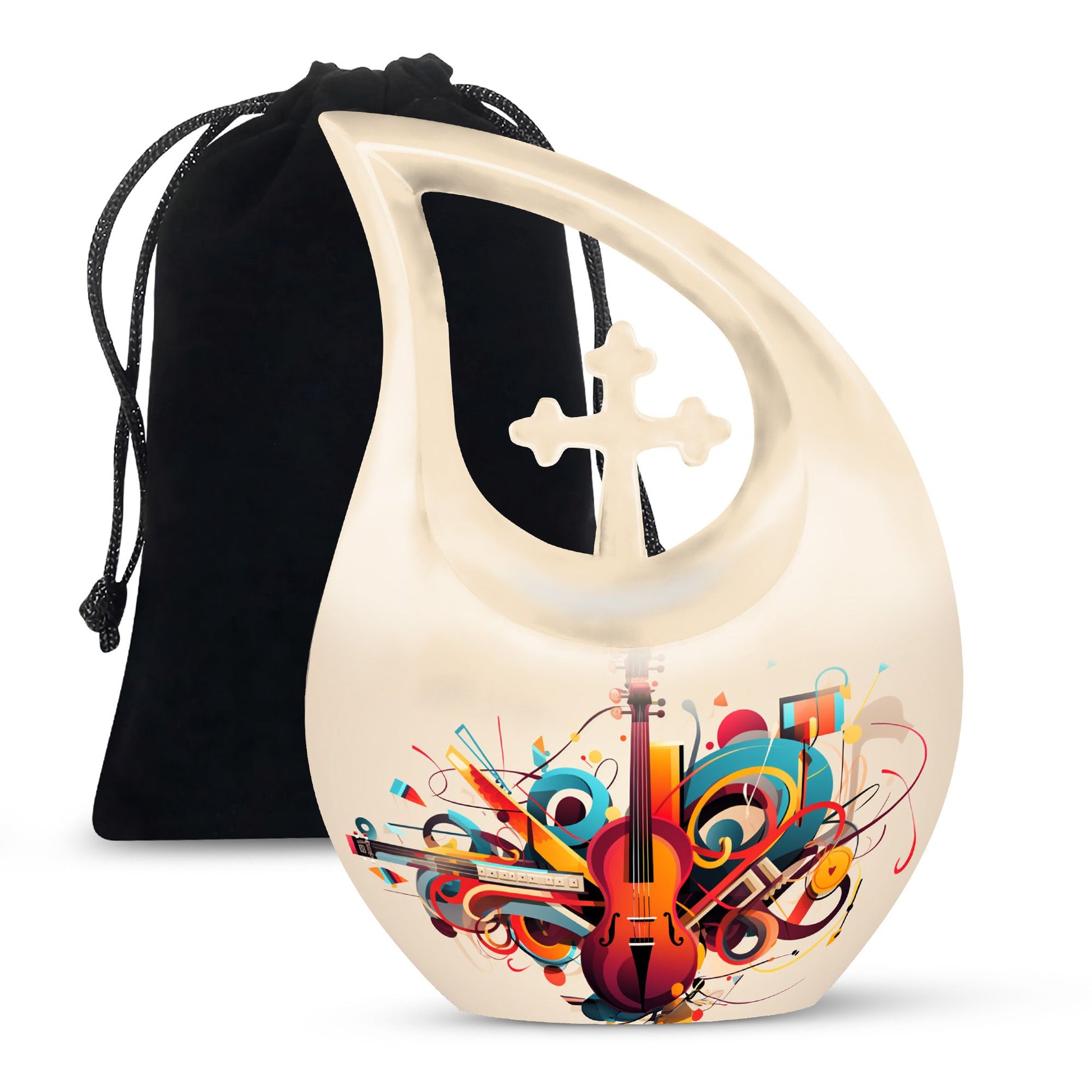 A 10-Inch Stylized Violin Abstract urn