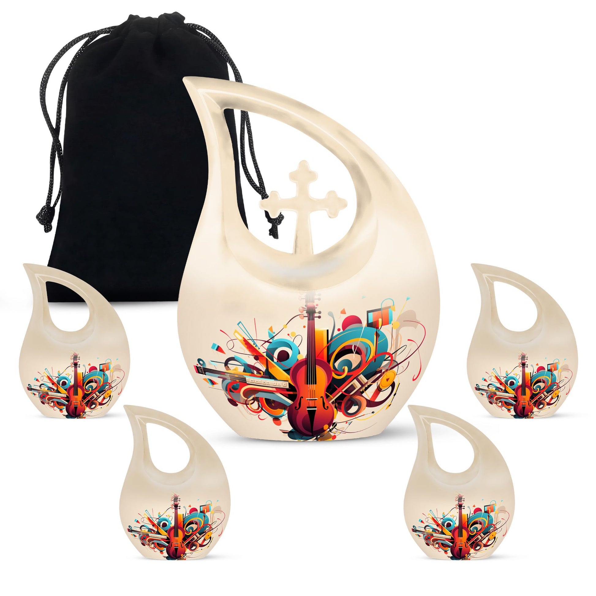 A 10-Inch Stylized Violin Abstract urn