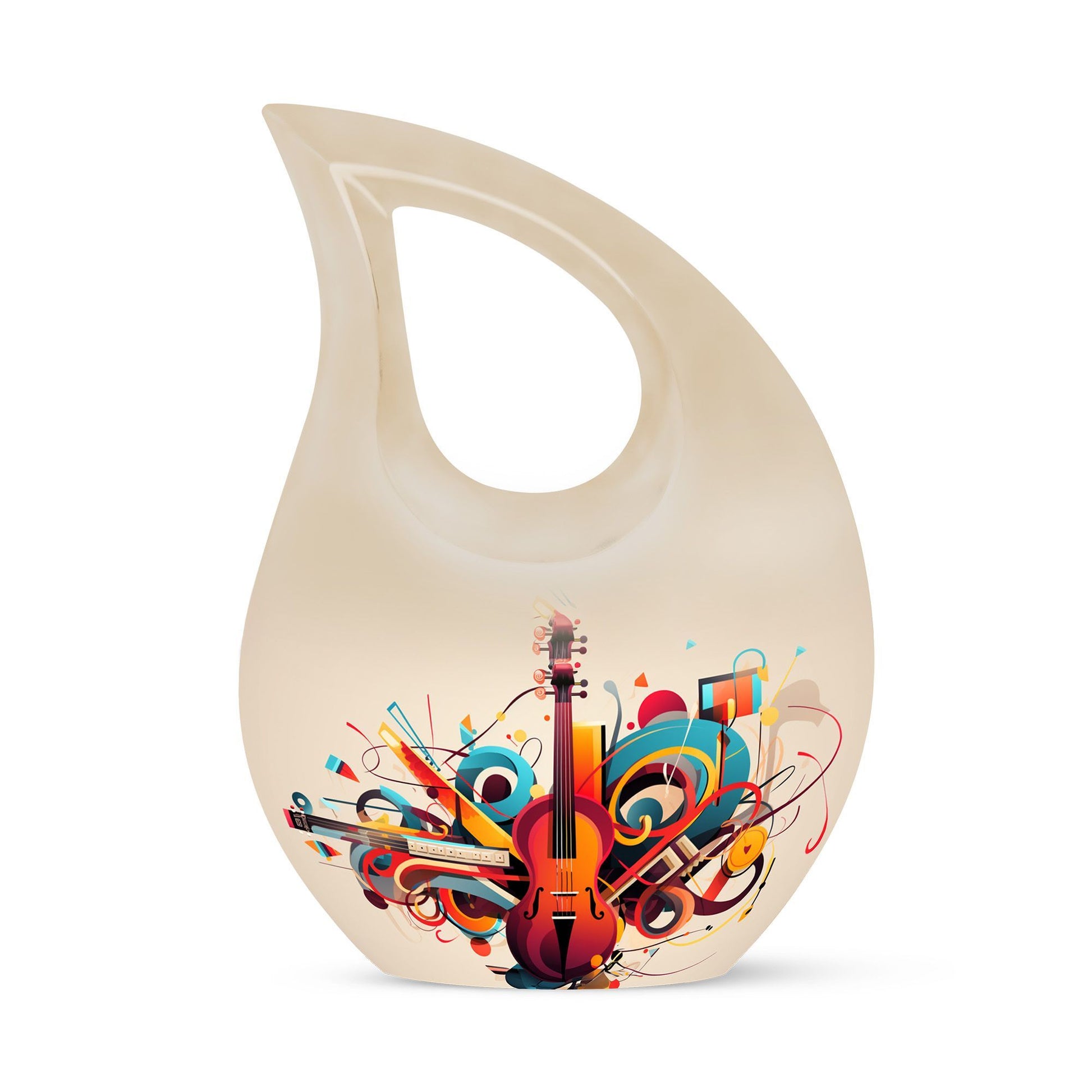 A 10-Inch Stylized Violin Abstract urn