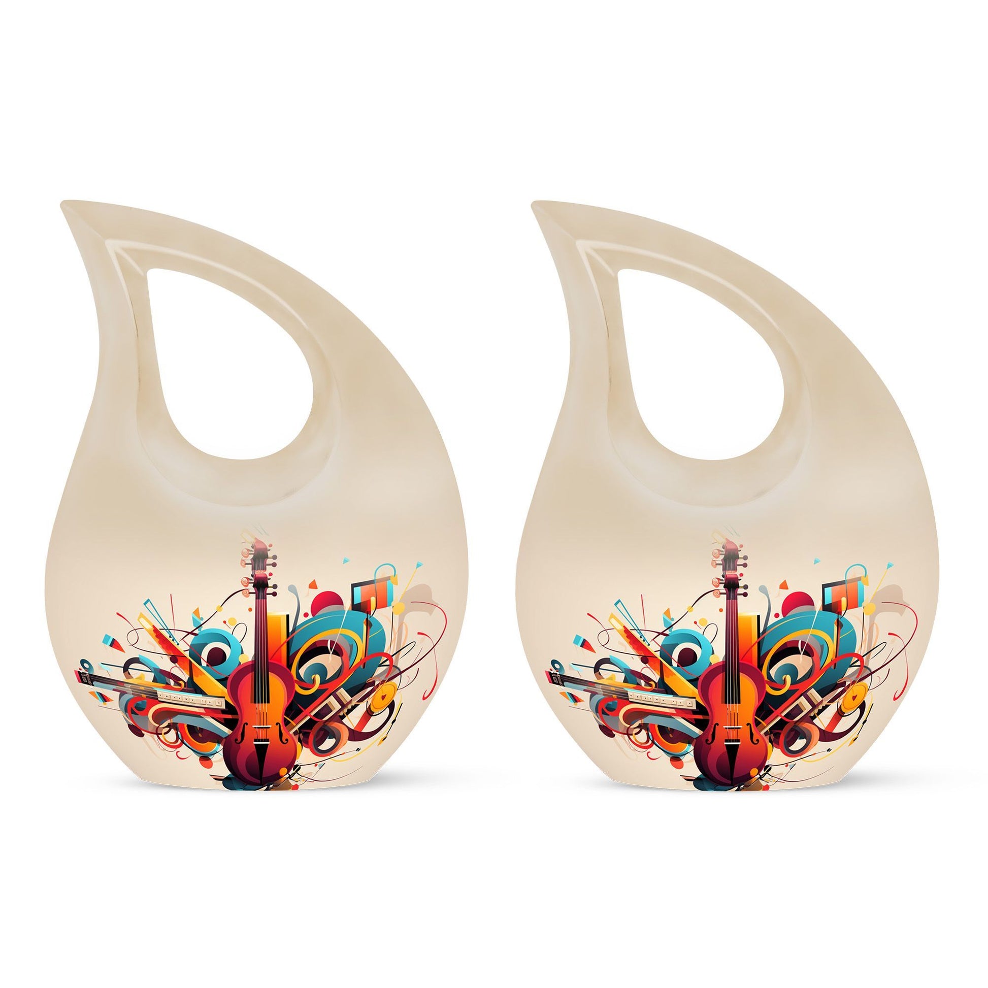 A 10-Inch Stylized Violin Abstract urn