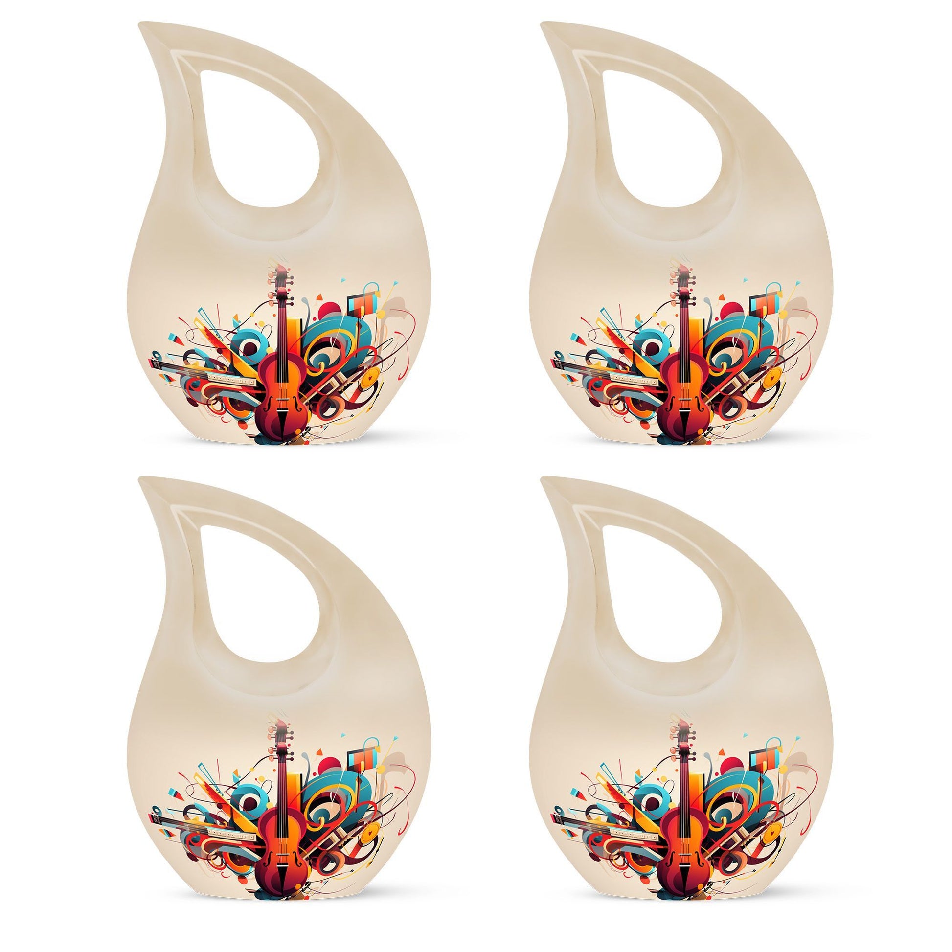 A 10-Inch Stylized Violin Abstract urn