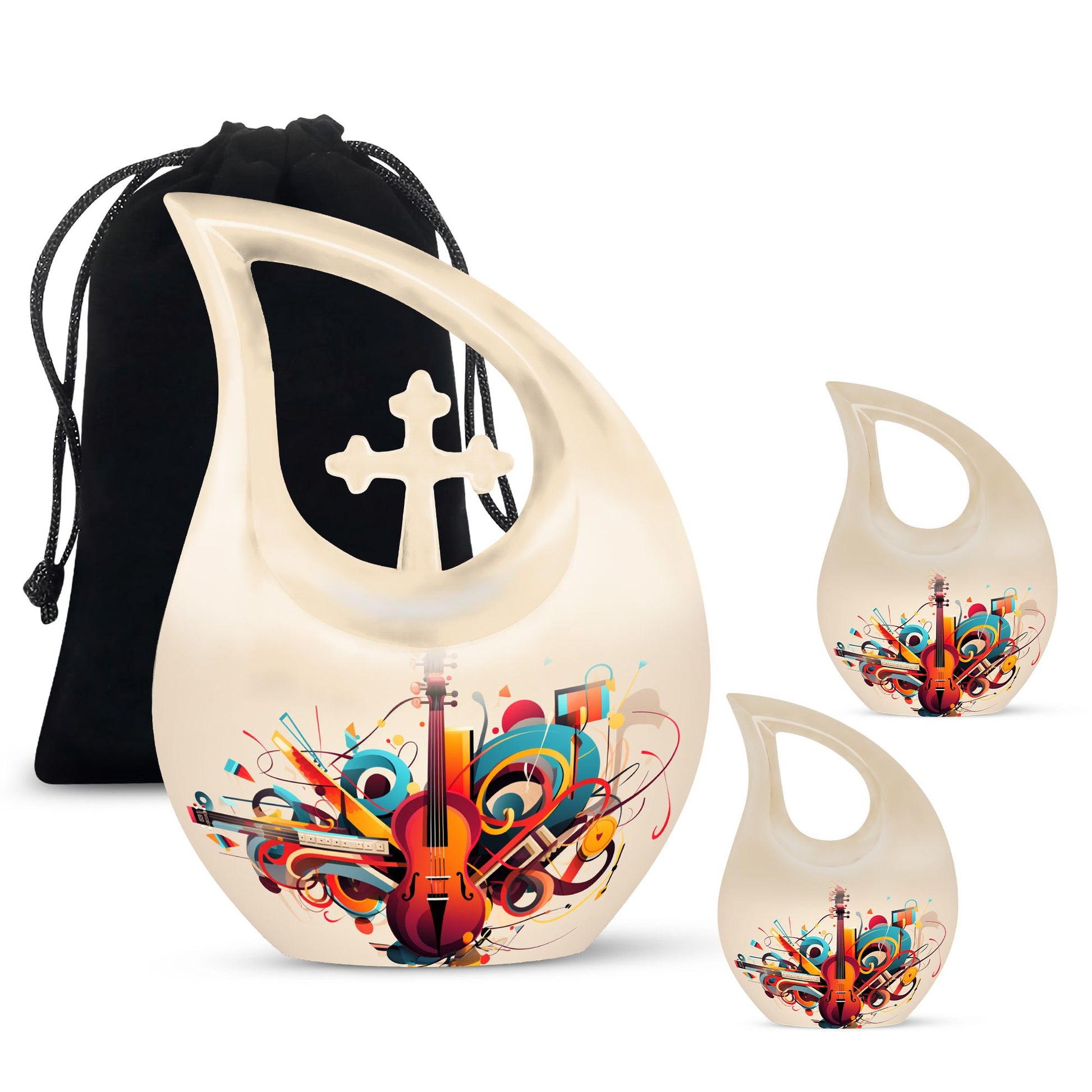 A 10-Inch Stylized Violin Abstract urn