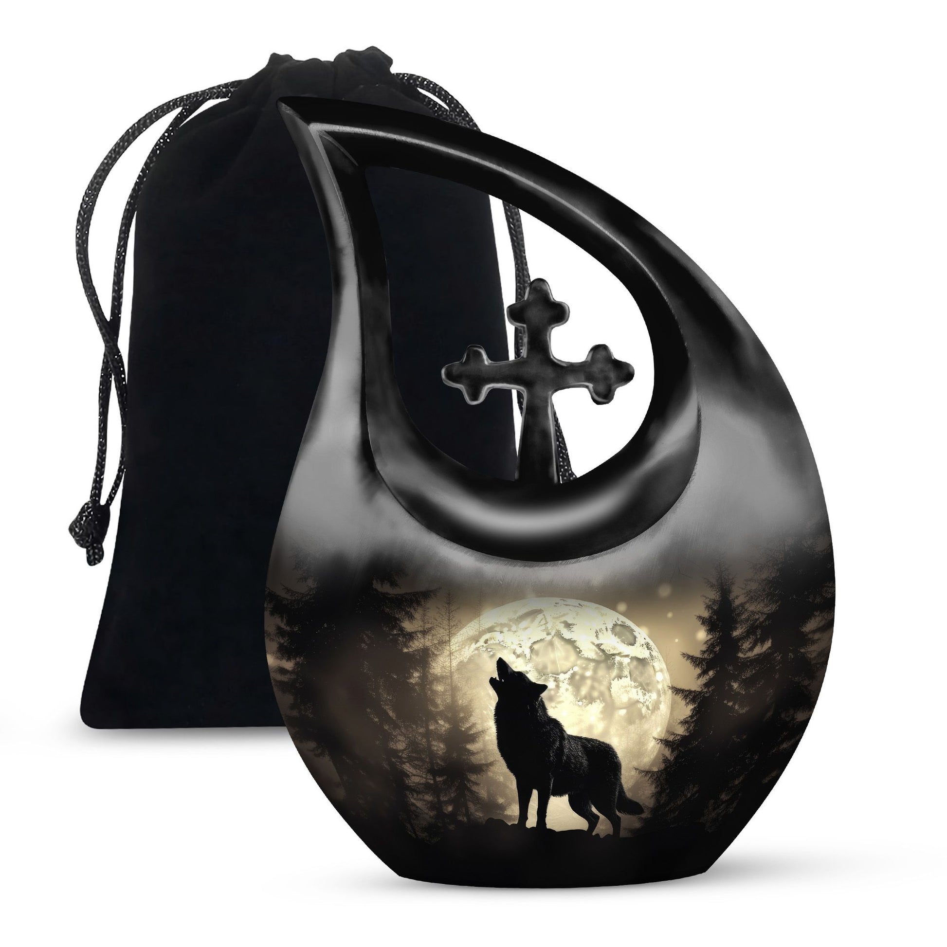 10-inch Moonlight Howl Urn, 