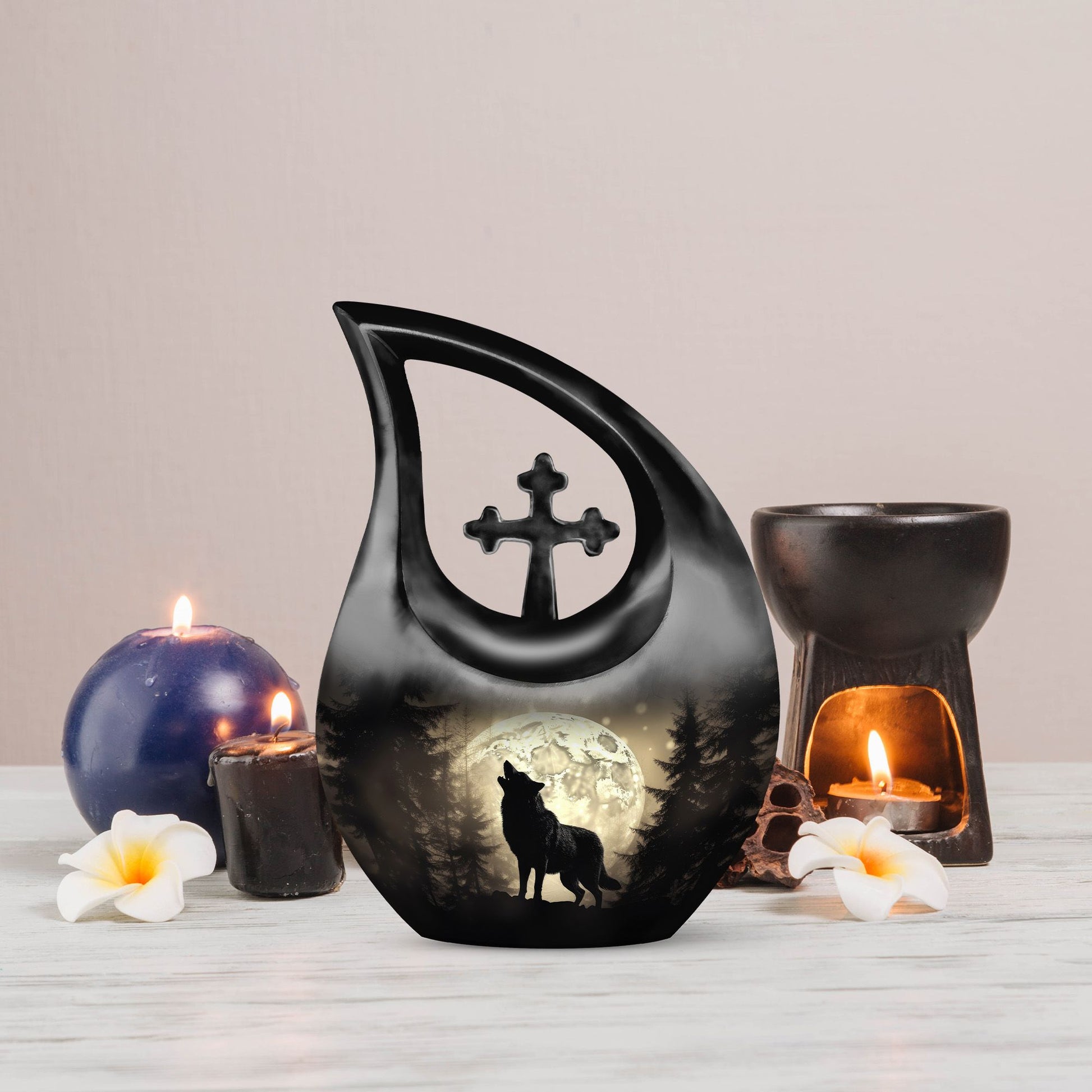 10-inch Moonlight Howl Urn, 