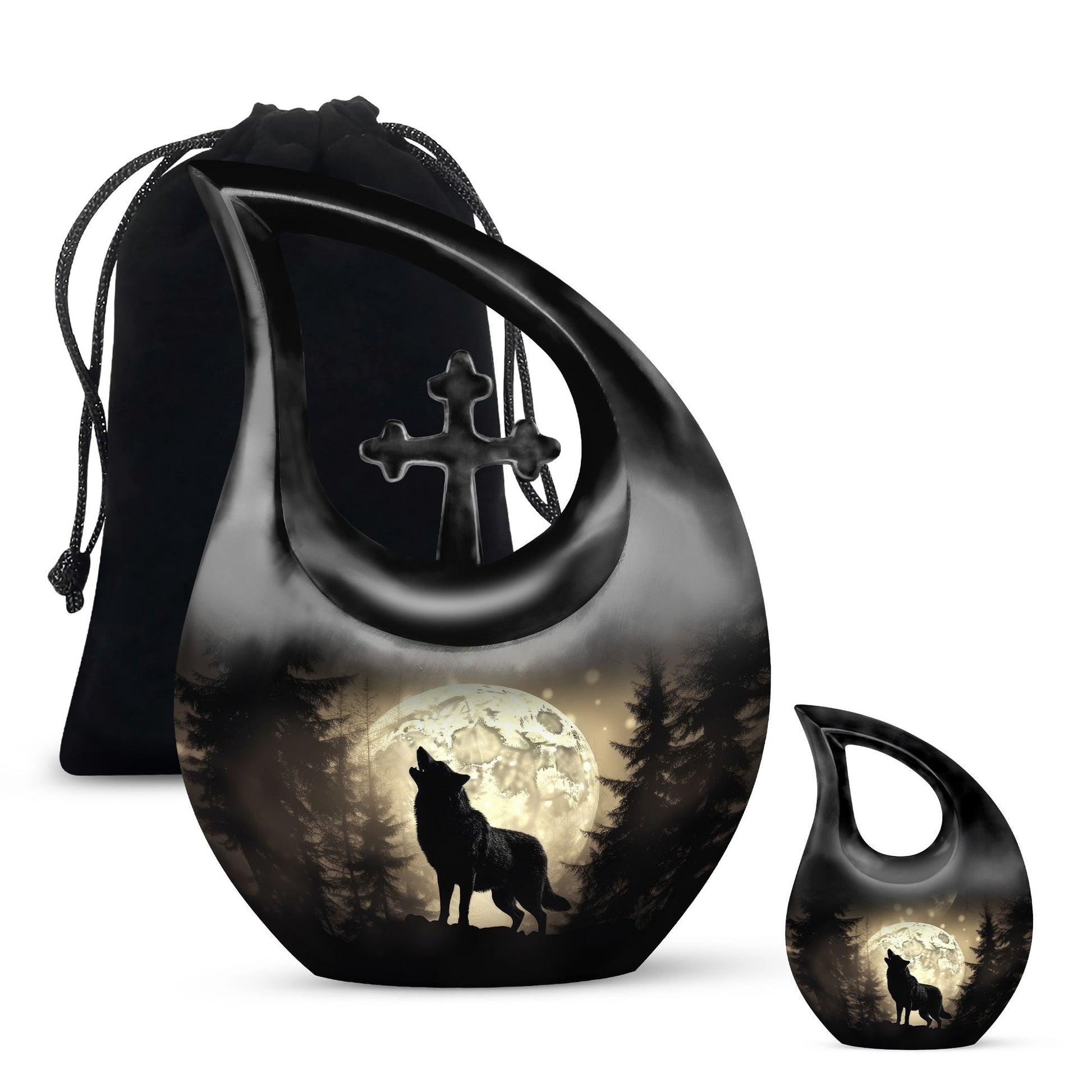 10-inch Moonlight Howl Urn, 