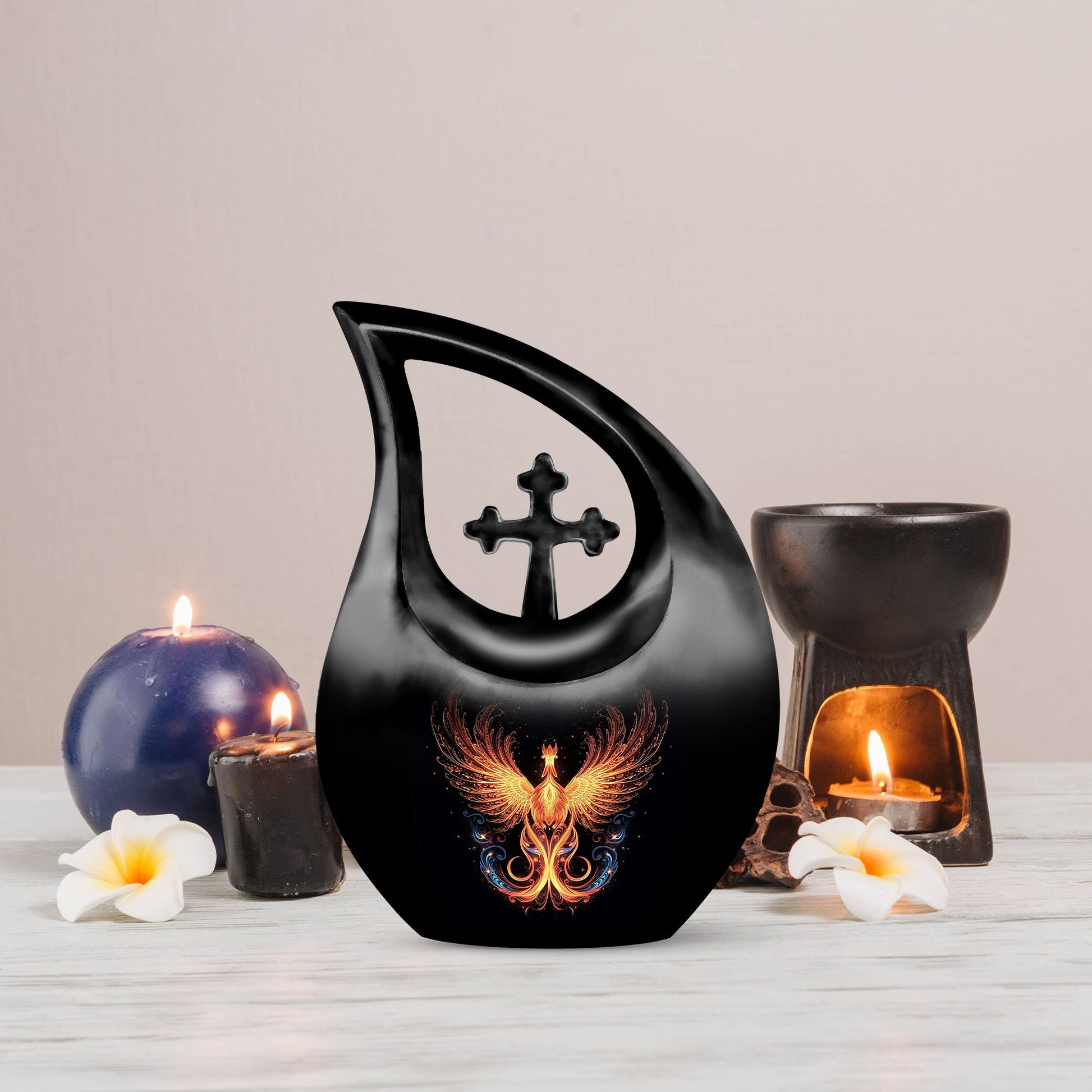 10-inch Phoenix Illustration Urn 