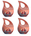Eternal Haven: Eco-friendly Biodegradable Sunset Blaze Memorial Urn
