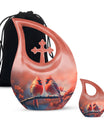 Eternal Haven: Eco-friendly Biodegradable Sunset Blaze Memorial Urn