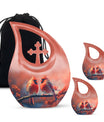 Eternal Haven: Eco-friendly Biodegradable Sunset Blaze Memorial Urn
