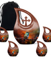 10 inch cross drop design humming bird urn