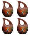 10 inch cross drop design humming bird urn