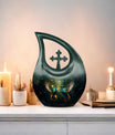 10 Inch Blue Humming Bird Memorial Urn 