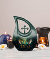 10 Inch Blue Humming Bird Memorial Urn 